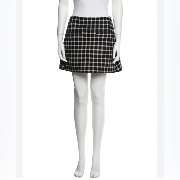 NWT Courreges Wool Plaid Mini Skirt - Picture 1 of 7